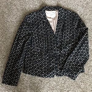 Ann Taylor Loft Black eyelet blazer